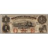 Image 1 : 1857 $1 The Western Exchange Obsolete Note