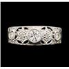 14KT White Gold 0.42 ctw Diamond Ring