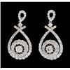 14KT White Gold 1.75 ctw Diamond Earrings