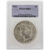 1923 $1 Peace Silver Dollar Coin PCGS MS63