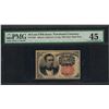 Image 1 : 1874 Fifth Issue 10 Cent Fractional Currency Note PMG Choice Extremely Fine 45