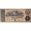 Image 1 : 1864 $5 Confederate States of America Note