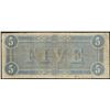 Image 2 : 1864 $5 Confederate States of America Note