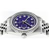 Image 4 : Rolex Mens 36mm Stainless Steel Purple String Diamond Datejust Wristwatch