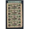 Image 1 : Uncut Sheet of $5 Citizens Bank of Louisiana Obsolete Notes PMG Uncirculated 60