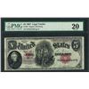 Image 1 : 1907 $5 Woodchopper Legal Tender Note Fr.85 PMG Very Fine 20