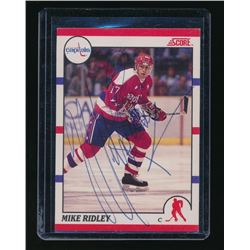 1990-91 Score Signed Card Mike Ridley