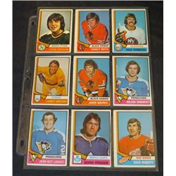 1974-75 OPC Lot Of 9 NHL Cards Jude Drouin