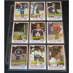 1981-82 OPC NHL Lot Of 9 Cards Pat Hickey