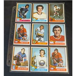 1974-75 OPC Lot Of 9 NHL Cards Serge Savard
