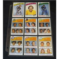 1976-77 OPC NHL Lot Of 9 Cards Harold Snepsts