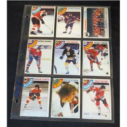 1978-79 OPC Lot Of 9 NHL Cards Reggie Leach