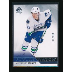 2015-16 SP Authentic #199 Alexandre Grenier RC