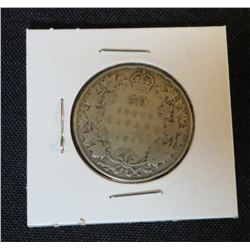 1918 Silver Canadian 50 Cent Coin