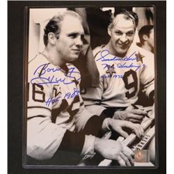 Gordie Howe & Bobby Hull Signed 8x10 Black &