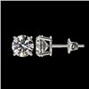 Image 2 : 1.50 CTW Certified H-SI/I Quality Diamond Solitaire Stud Earrings 10K White Gold - REF-183X2T - 3306
