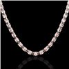 Image 2 : 28 CTW Morganite Eternity Tennis Necklace 14K White Gold - REF-326W9F - 23377