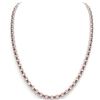 Image 4 : 28 CTW Morganite Eternity Tennis Necklace 14K White Gold - REF-326W9F - 23377