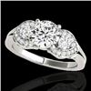 Image 1 : 1.45 CTW H-SI/I Certified Diamond 3 Stone Ring 10K White Gold - REF-180F2N - 35331