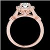 Image 2 : 1.5 CTW H-SI/I Certified Diamond Solitaire Halo Ring 10K Rose Gold - REF-174H5A - 33761