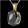 Image 1 : 9 CTW Black VS/SI Diamond Designer Solitaire Necklace 18K Yellow Gold - REF-200Y5K - 21896