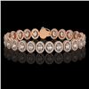 Image 1 : 15.8 CTW Oval Diamond Designer Bracelet 18K Rose Gold - REF-2838F8N - 42762