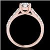 Image 2 : 1.55 CTW H-SI/I Certified Diamond Solitaire Ring 10K Rose Gold - REF-207M3H - 35490