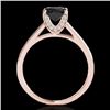 Image 2 : 1.5 CTW Certified VS Black Diamond Solitaire Ring 10K Rose Gold - REF-67M8H - 34848
