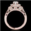 Image 2 : 1.75 CTW H-SI/I Certified Diamond Solitaire Halo Ring 10K Rose Gold - REF-223K6W - 34577