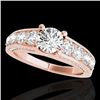 Image 1 : 2.55 CTW H-SI/I Certified Diamond Solitaire Ring 10K Rose Gold - REF-294W5F - 35508