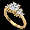 Image 1 : 1.5 CTW VS/SI Diamond Solitaire Ring 18K Yellow Gold - REF-409W3F - 36940