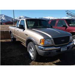 2001 Ford Ranger XLT Pickup- 4X4- 5 Speed- Extended Cab- 6' Box- Runs and Drives Good