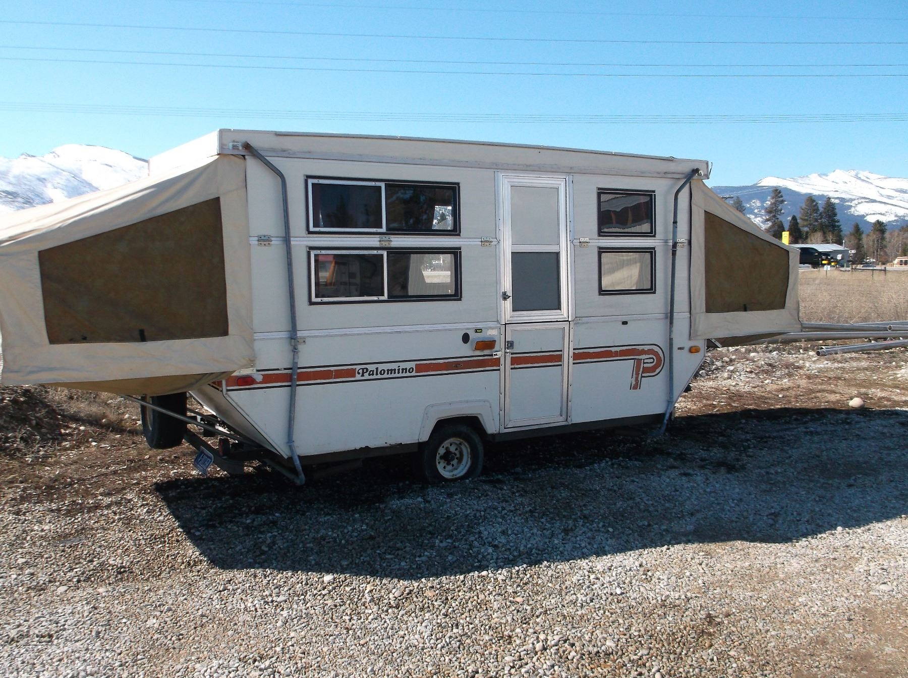 1984 Palomino Hard Sided Pop Up Camp Trailer 13 Towing 20 Set Up