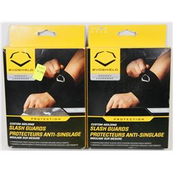 TWO PAIRS OF EVOSHIELD HOCKEY SLASH GUARDS