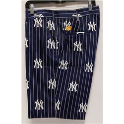 LOUDMOUTH YANKEES PINSTRIPE SHORTS SIZE 38