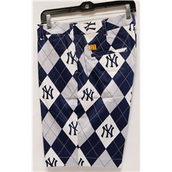 LOUDMOUTH YANKEES ARGYLE SHORTS SIZE 34