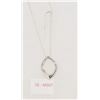 Image 1 : 16) STERLING SILVER DIAMOND PENDANT WITH CHAIN