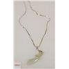 Image 1 : 17) CARVED JADEITE PENDANT IN SWORD W/CHAIN