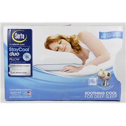 SERTA GEL MEMORY FOAM STAY COOL DUO PILLOW