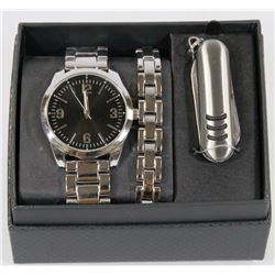 NEW 3PC MENS WATCH SET