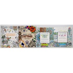 LOT OF 4 ADULT COLOUR BOOKS