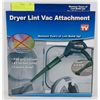 Image 1 : NEW DRYER LINT VAC ATTACHMENT, FITS ANY VACUUM