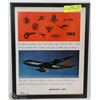 Image 1 : 11X14 ORIGINAL 1960S BOEING 707 AIRLINE AD.