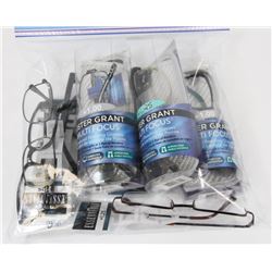 BAG W/8 NEW READING GLASSES - 1.0 & 1.25