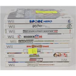 LOT OF 10 NINTENDO WII GAMES
