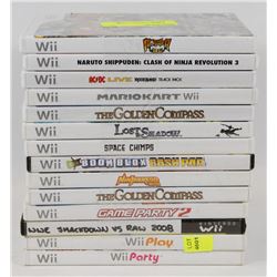 LOT OF 14 NINTENDO WII GAMES