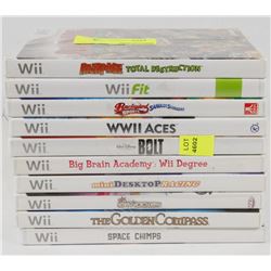 LOT OF 10 NINTENDO WII GAMES