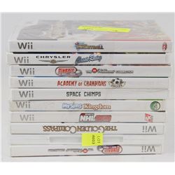 LOT OF 10 NINTENDO WII GAMES
