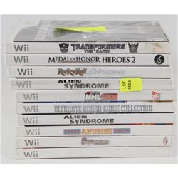 LOT OF 10 NINTENDO WII GAMES