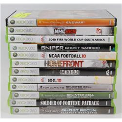 12 XBOX 360 GAMES SOLDIER OF